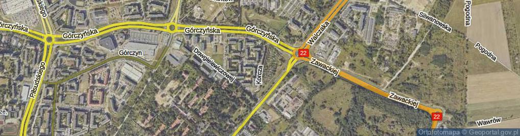 Zdjęcie satelitarne Korcza Jana ul.